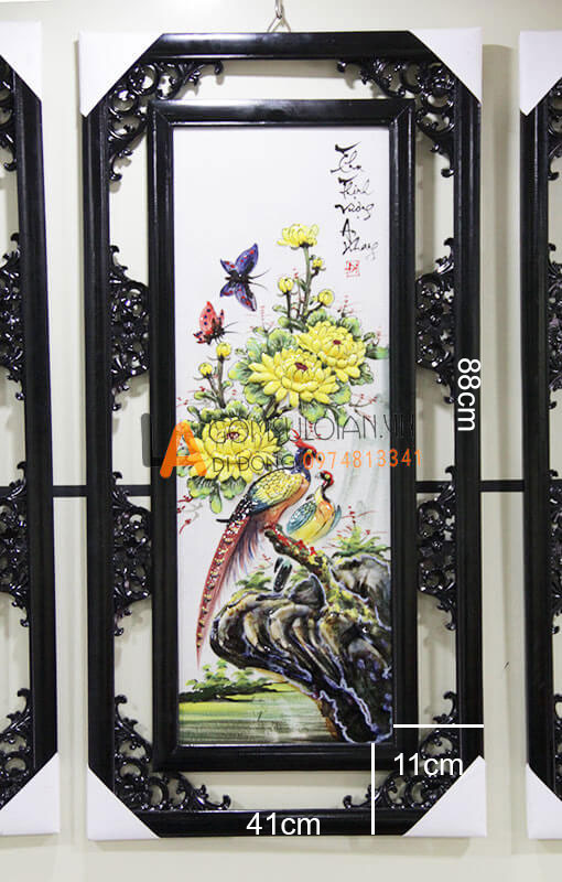 Tranh-sứ-tứ-quý-số-3-đắp-nổi-76x41-cúc